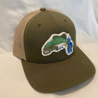 Big Bass Snapback Trucker Hat Horizon Cap Co 