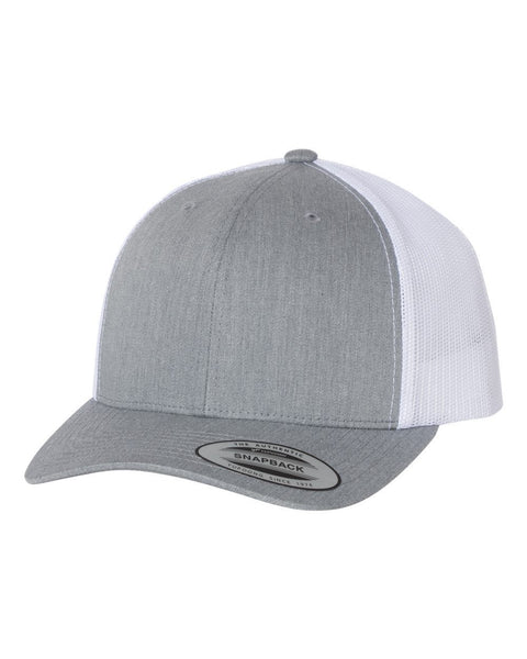 Classic Trucker - Heather Grey/Wht Blank hat Yupoong 