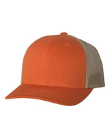 Classic Trucker - Orange/Khaki Snapback Trucker Hat Yupoong 