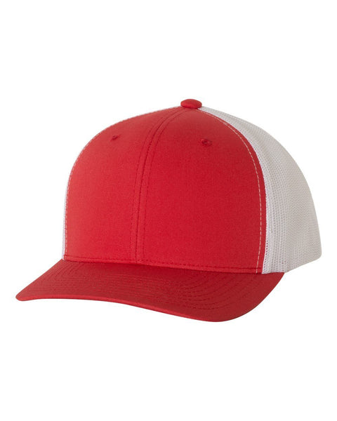 Classic Trucker - Red/Wht Snapback Trucker Hat Yupoong 