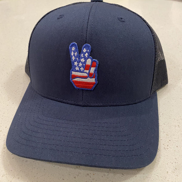 Hippie USA Peace Snapback Trucker Hat Horizon Cap Co 