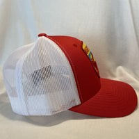 Maryland Crab - Yellow on Red Snapback Trucker Hat Horizon Cap Co 