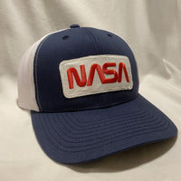 NASA Navy Snapback Trucker Hat Horizon Cap Co 