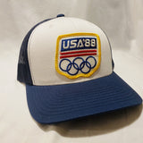 Team USA 1988 Snapback Trucker Hat Horizon Cap Co 